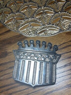 Silver Star belt buckle heavy duty *stars and stripes* grill, interchangeable